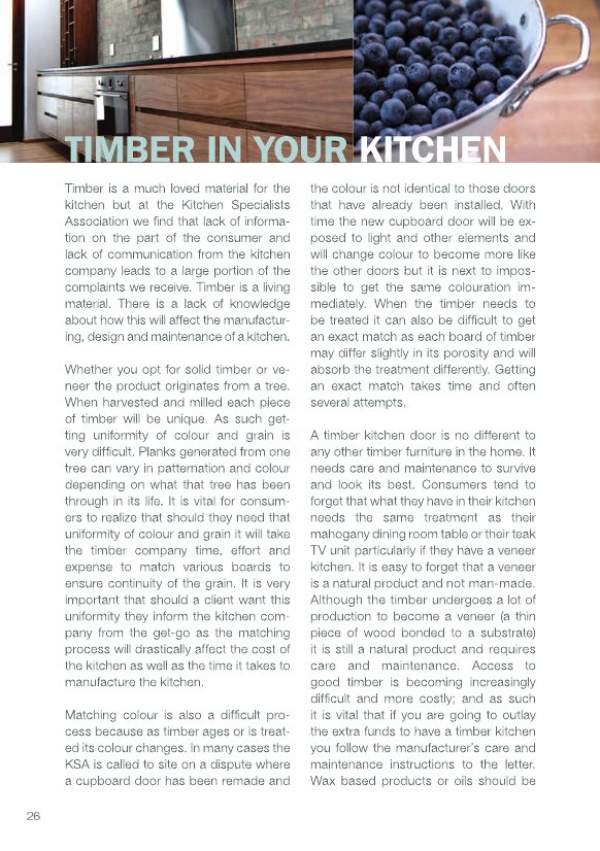 Timber in your kitchen